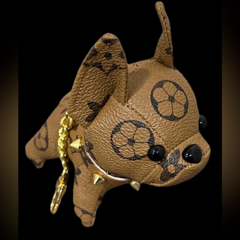 Brown BullDog Keychain or Bag Charm, NEW, The Big Dog
